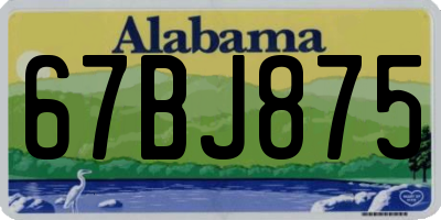 AL license plate 67BJ875