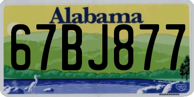 AL license plate 67BJ877