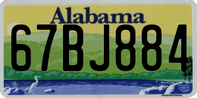 AL license plate 67BJ884