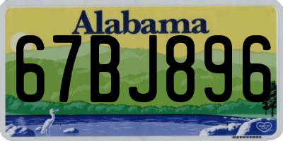AL license plate 67BJ896