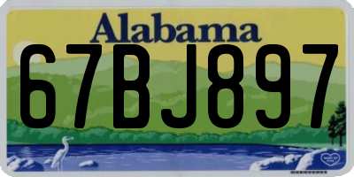 AL license plate 67BJ897