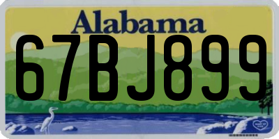 AL license plate 67BJ899