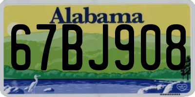 AL license plate 67BJ908