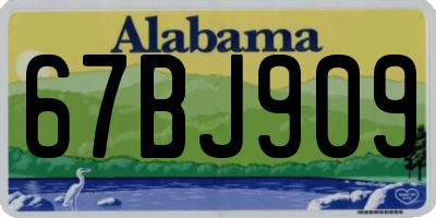 AL license plate 67BJ909