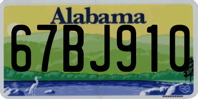 AL license plate 67BJ910