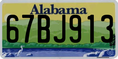 AL license plate 67BJ913