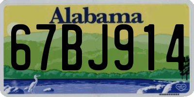 AL license plate 67BJ914