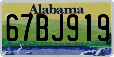 AL license plate 67BJ919