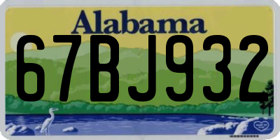 AL license plate 67BJ932