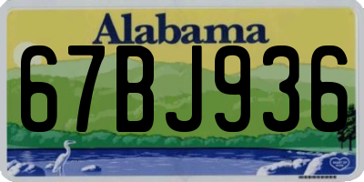 AL license plate 67BJ936