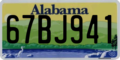 AL license plate 67BJ941