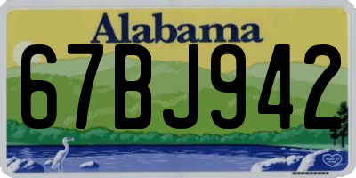 AL license plate 67BJ942