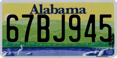 AL license plate 67BJ945