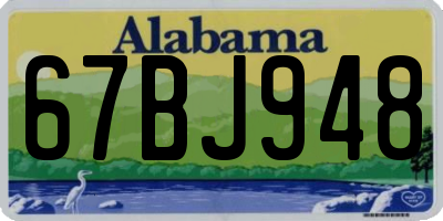 AL license plate 67BJ948