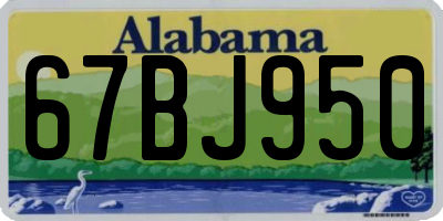 AL license plate 67BJ950