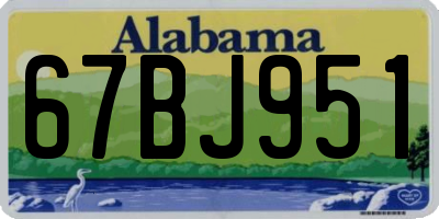 AL license plate 67BJ951