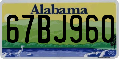 AL license plate 67BJ960