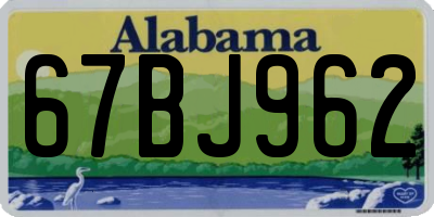 AL license plate 67BJ962