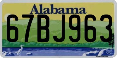 AL license plate 67BJ963