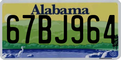 AL license plate 67BJ964