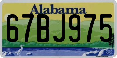 AL license plate 67BJ975