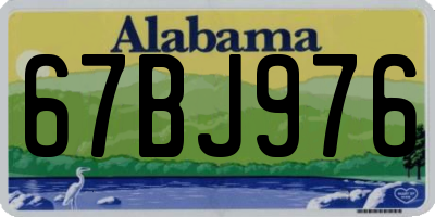 AL license plate 67BJ976