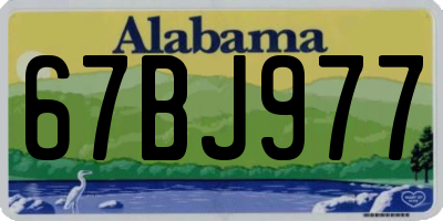 AL license plate 67BJ977