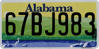 AL license plate 67BJ983