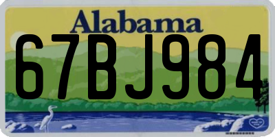 AL license plate 67BJ984