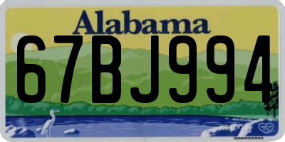 AL license plate 67BJ994