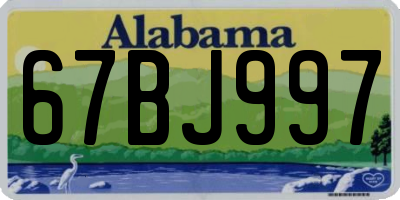 AL license plate 67BJ997