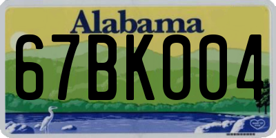 AL license plate 67BK004