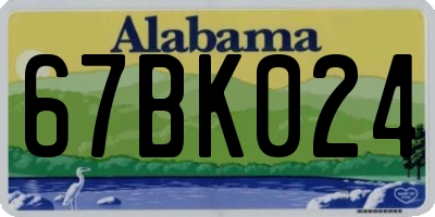 AL license plate 67BK024