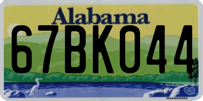 AL license plate 67BK044