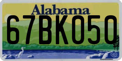 AL license plate 67BK050