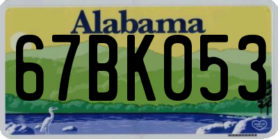 AL license plate 67BK053