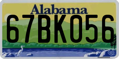 AL license plate 67BK056