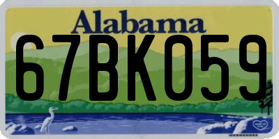 AL license plate 67BK059