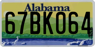 AL license plate 67BK064
