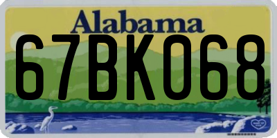 AL license plate 67BK068