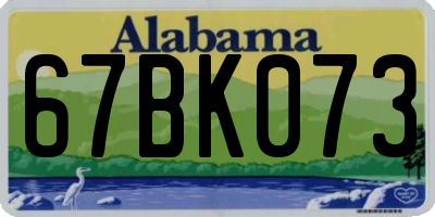 AL license plate 67BK073