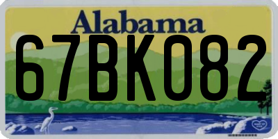 AL license plate 67BK082