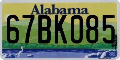 AL license plate 67BK085