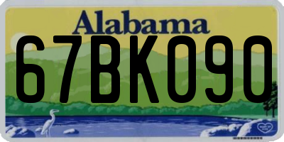 AL license plate 67BK090