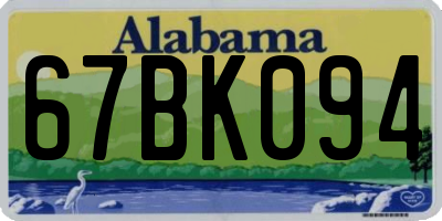 AL license plate 67BK094