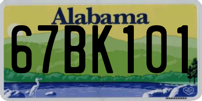 AL license plate 67BK101