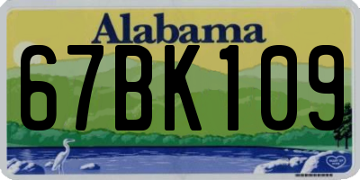 AL license plate 67BK109