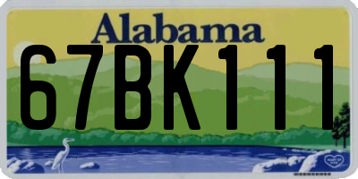 AL license plate 67BK111