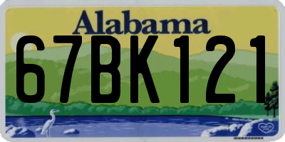 AL license plate 67BK121