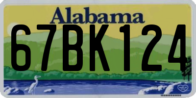 AL license plate 67BK124